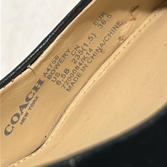 Coach heels pumps kitten heel black Bowery gold‎ hardware - Picture 9 of 16